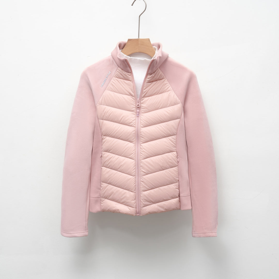 Damen gesteppte Sportjacke mit hohem Kragen und funktionalen Reißverschlusstaschen R&B