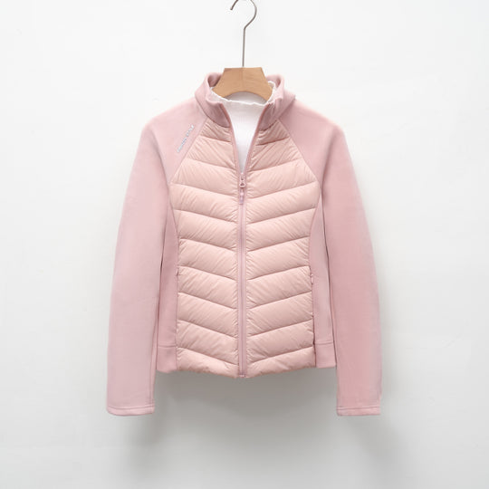 Damen gesteppte Sportjacke mit hohem Kragen und funktionalen Reißverschlusstaschen R&B