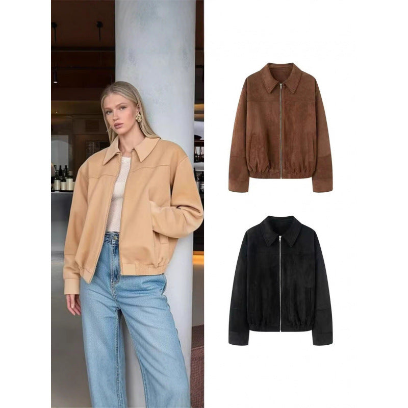Damen lässige Echtjacke R&B