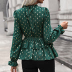 Damen Trendige Bluse mit Rüschendetails und strukturiertem Obermaterial