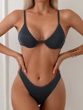 Damen Triangel-Bikini mit elegantem Rippdesign R&B