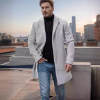 Herren Wollmantel minimalistisch