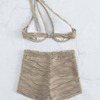 Damen Einseitiger Bikiniset mit raffinierter Raffung R&B