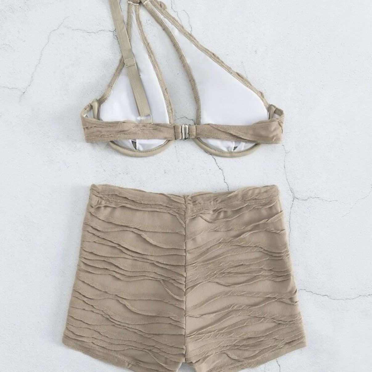 Damen Einseitiger Bikiniset mit raffinierter Raffung R&B