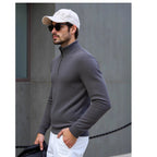 Herren Rollkragenpullover mit modernem Strukturdesign R&B