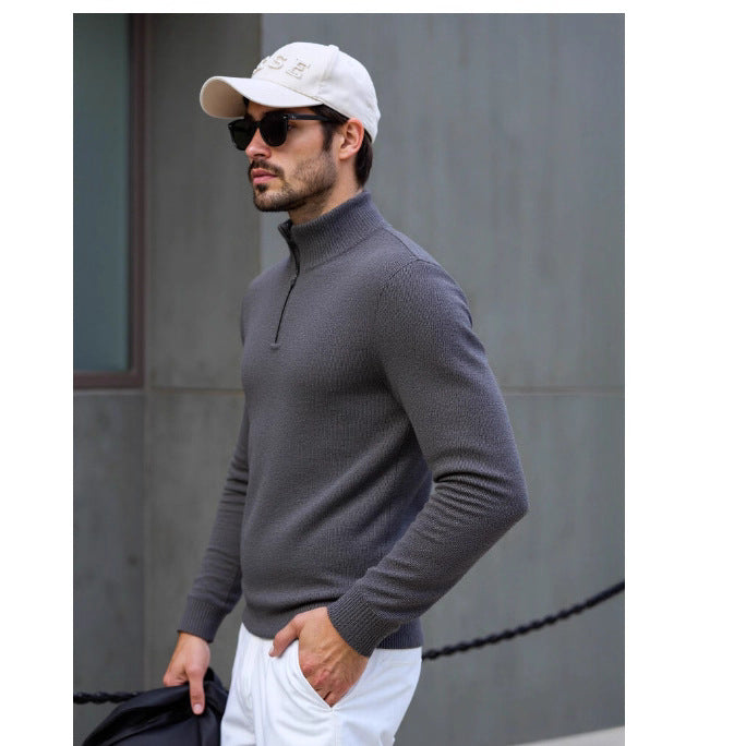 Herren Rollkragenpullover mit modernem Strukturdesign R&B