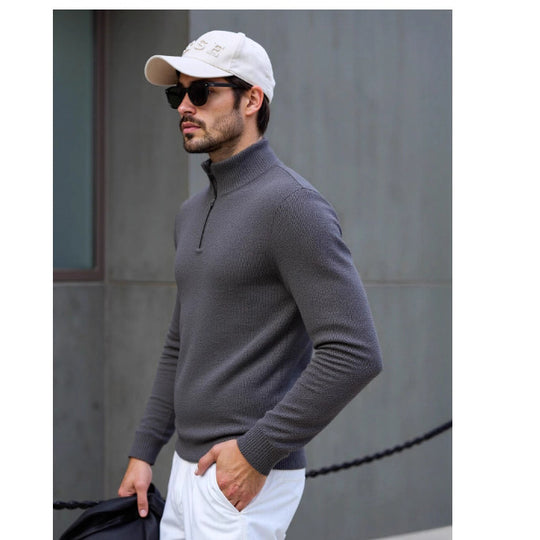 Herren Rollkragenpullover mit modernem Strukturdesign R&B
