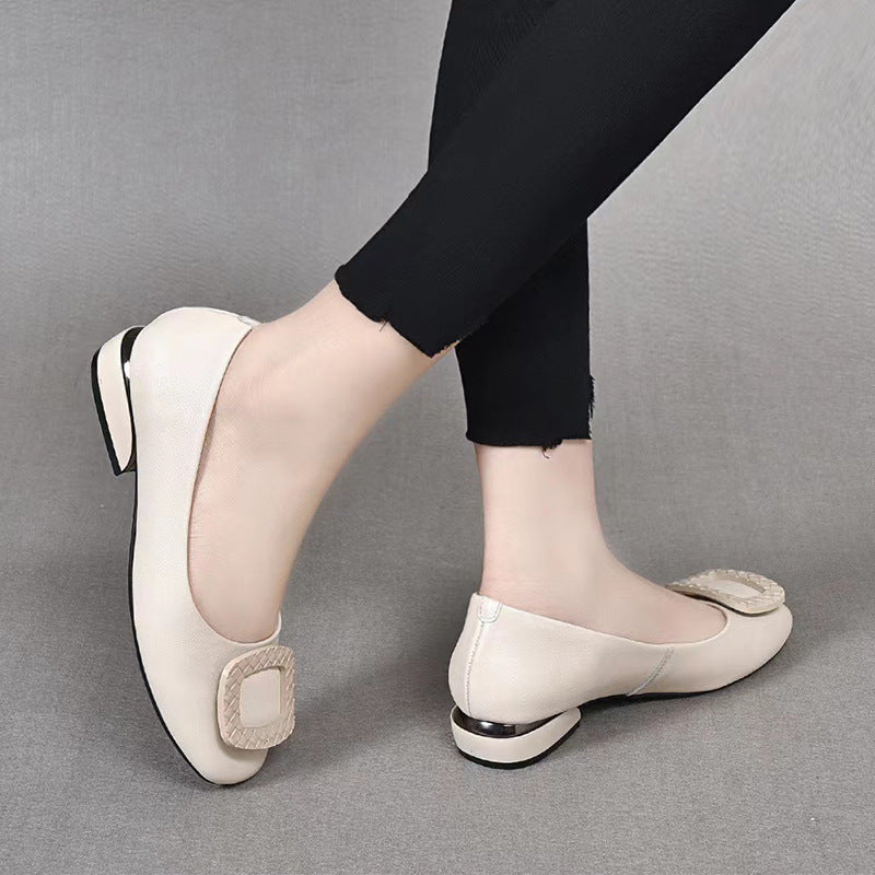 Damen Klassische Ballerinas mit modischem Schnallen-Design R&B