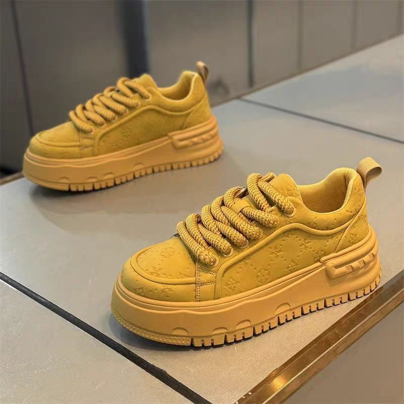 Damen modische Chunky Sneakers mit rutschfester Sohle und atmungsaktivem Obermaterial R&B