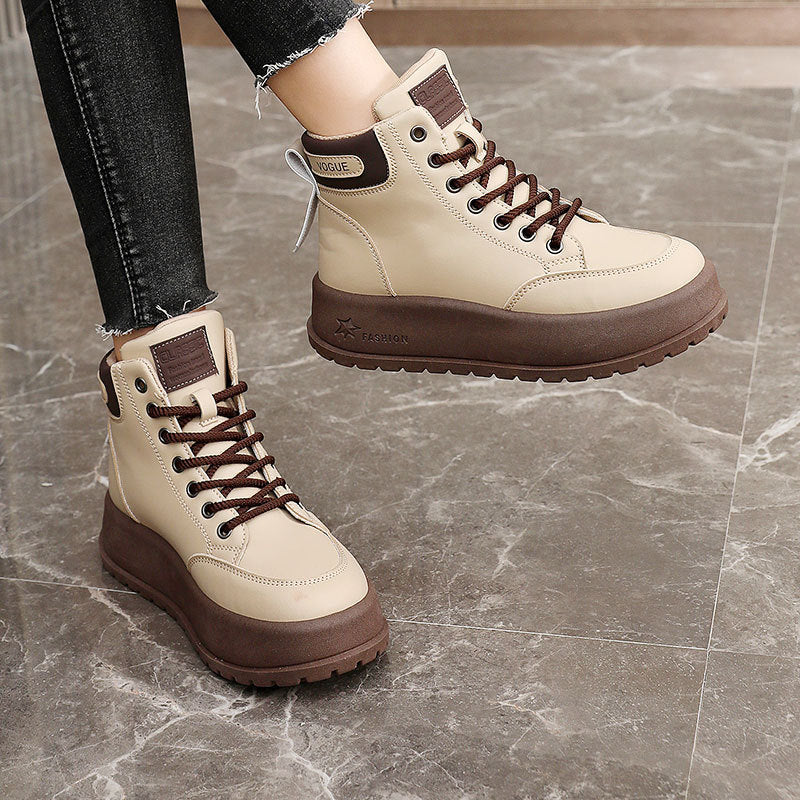 Damen modische High-Top Sneakers mit rutschfester Sohle und praktischem Schnürsystem R&B