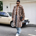 Herren Modischer Kunstfellmantel mit aufregendem Tierdesign R&B