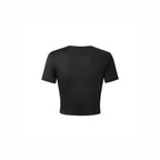 Damen figurbetontes Crop-T-Shirt aus atmungsaktivem Material R&B
