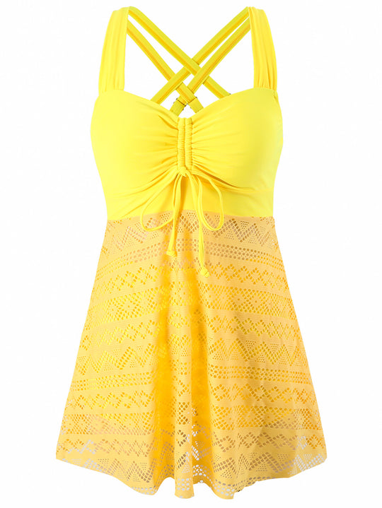 Damen Schwimmkleid mit raffinierter Rückenpartie und sehr elastischer Stoffqualität R&B