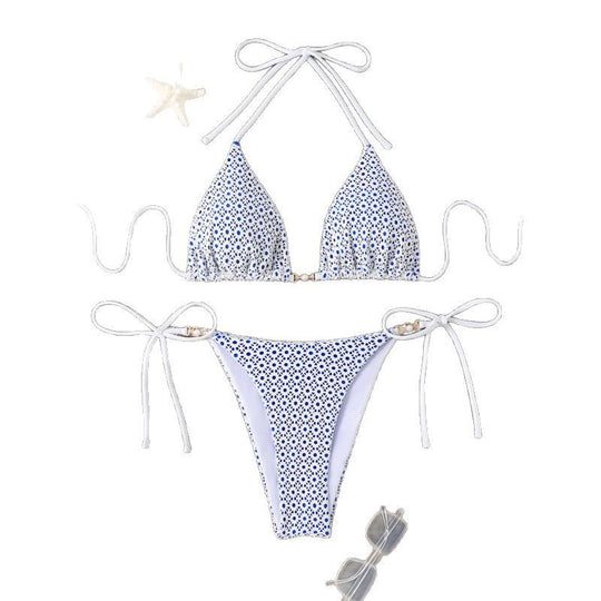 Damen Triangel-Bikini mit kontrastierenden Details R&B