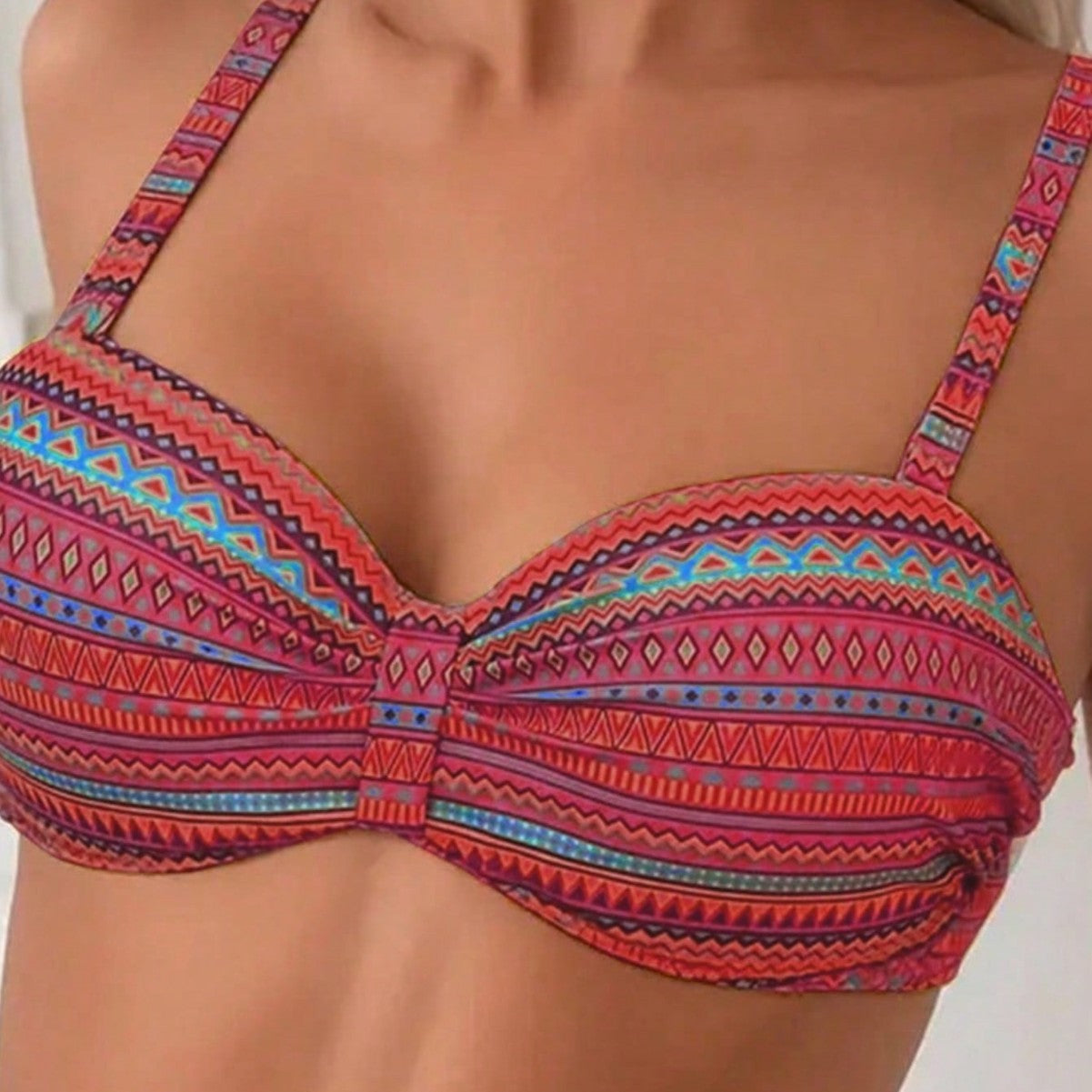 Damen Hochwertiger Bikini mit modischem Push-Up-Bra und hochgeschnittenem Unterteil R&B