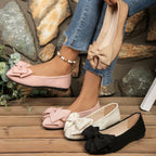 Damen Ballerinas mit stilvollem Schleifenakzent und elastischer Sohle R&B