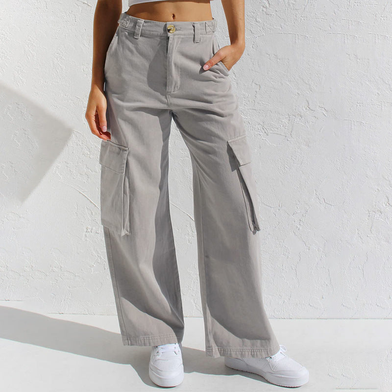 Damen Cargo-Hose mit weitem Bein und praktischen Taschen R&B