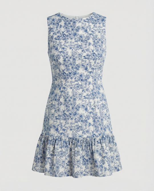 Damen A-Linie Sommerkleid ärmellos
