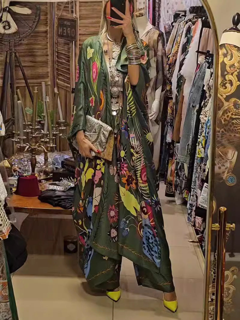 Damen Kimono mit floralen Mustern Heidi-Mode