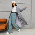 Damen Eleganter Wollmantel im doppelreihigen Design R&B