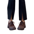 Damen bequeme Plateau-Schnürschuhe mit robustem Sohlenprofil und trendigem Design R&B