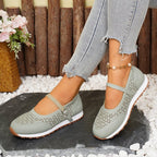 Damen Atmungsaktive Ballerinas mit dekorativer Perforation R&B