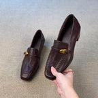 Damen Elegante Mokassins mit modischem Schnallenakzent