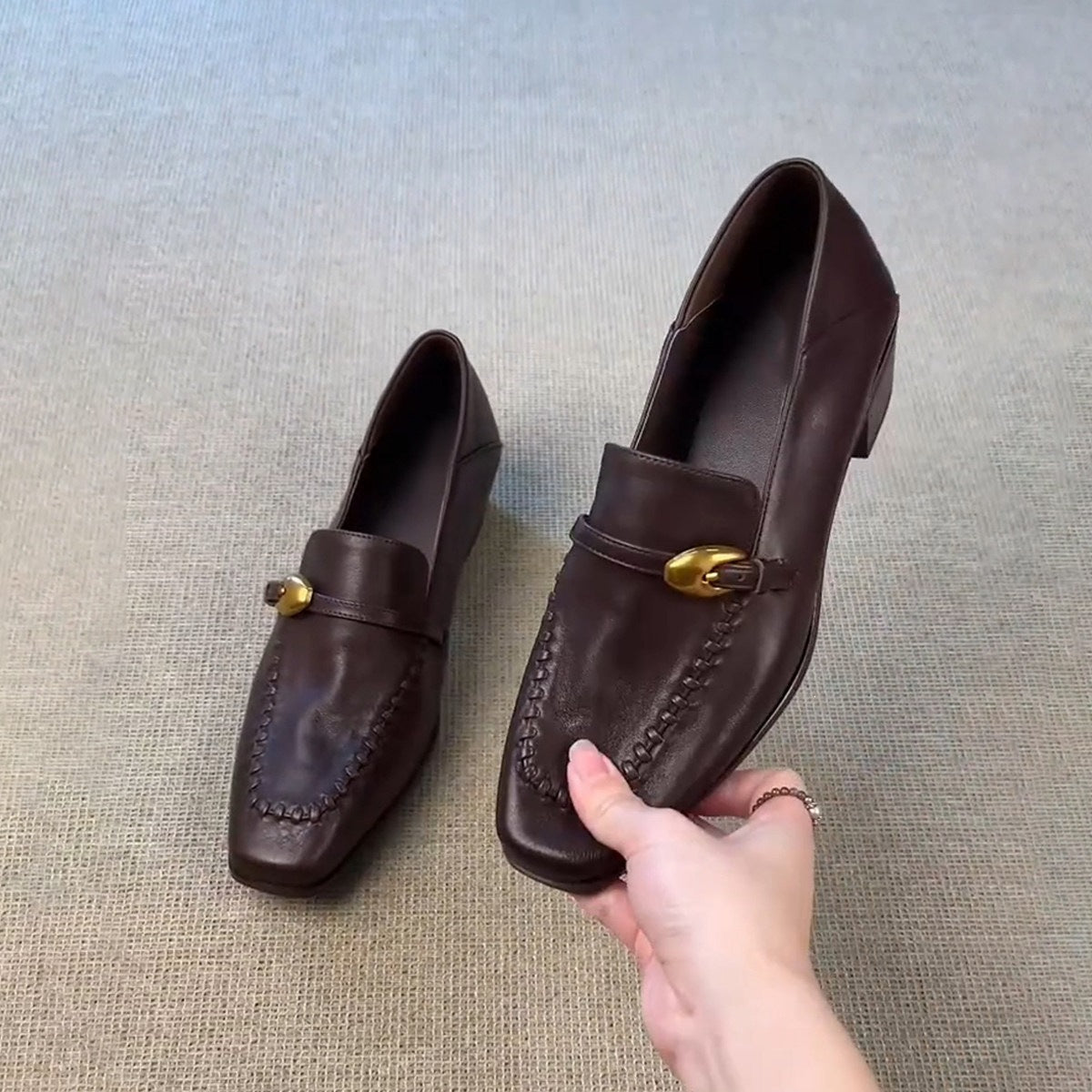 Damen Elegante Mokassins mit modischem Schnallenakzent