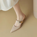 Damen elegante Slingback-Mules mit dekorativem Riemen R&B