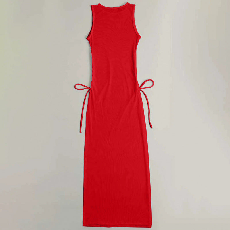 Damen transparenter Strandoveral mit hohem Schnitt R&B