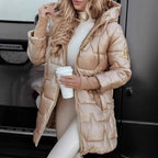 Damen Steppparka mit Kapuze und praktischen Taschen R&B