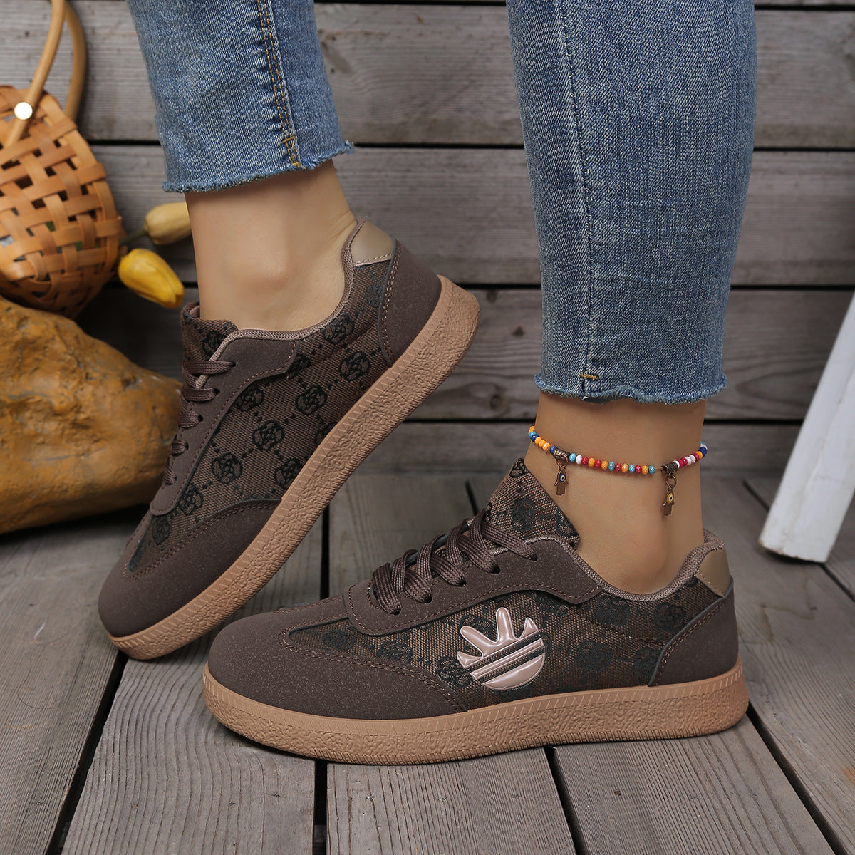 Damen Sneakers mit rutschfester Sohle und weichem Obermaterial R&B