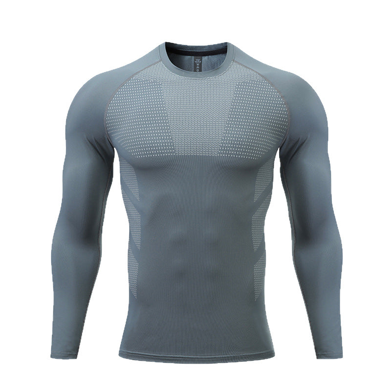 Herren Kompressions-Langarm-Sportshirt R&B