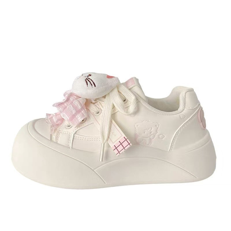 Damen Sportliche Sneaker mit verspieltem Katzenmotiv und weich gepolsterter Sohle