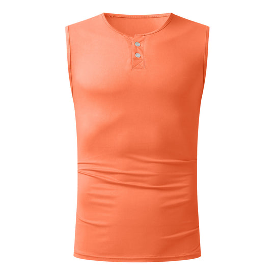 Herren Tanktop mit ausgewogenem Schnitt und praktischen Druckknöpfen R&B