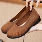 Damen Bequeme sowie atmungsaktive Strick-Ballerinas R&B