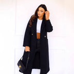 Damen Eleganter Wollmantel mit klassischem Revers und zeitlosem Design R&B