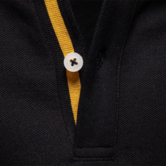 Herren Poloshirt mit klassischer Passform und kontrastierendem Kragen R&B