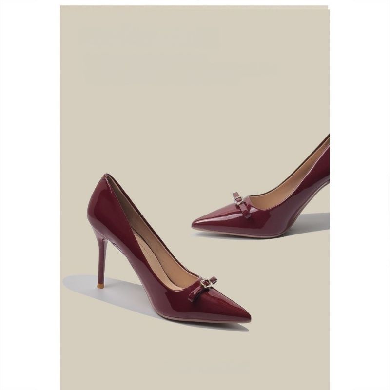 Damen elegante High Heel Pumps mit zartem Schleifendetail R&B