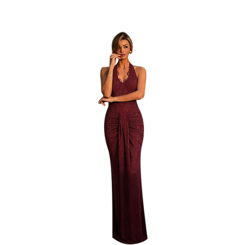 Damen figurbetontes Abendkleid mit raffinierten Rüschendetails R&B