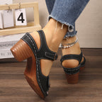 Damen Elegante und bequeme Sandalen mit Blockabsatz R&B