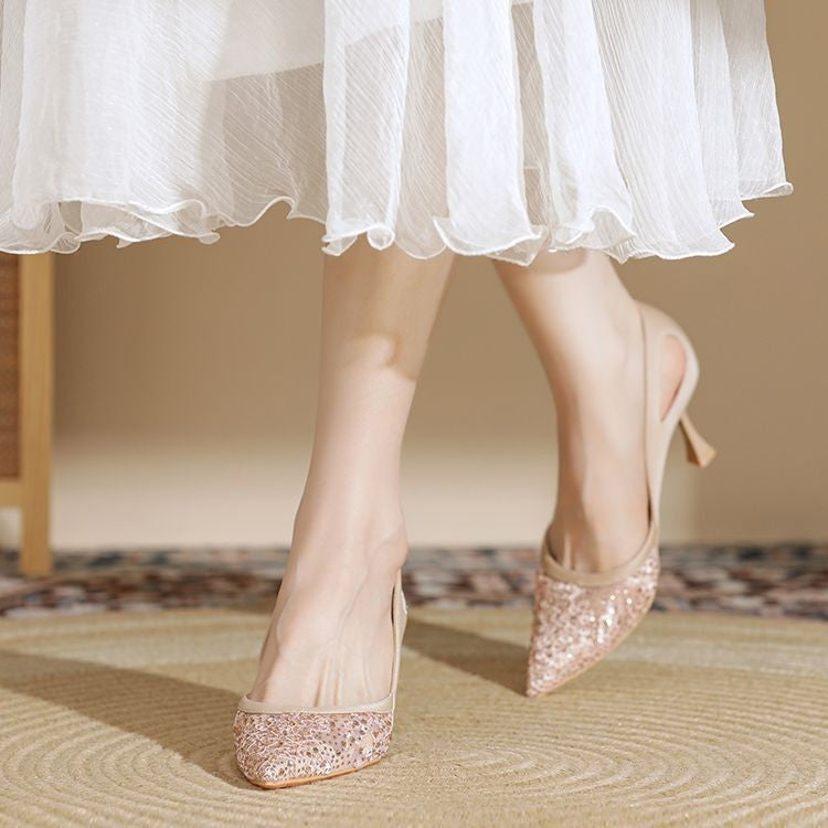 Damen Hochzeits-Pumps mit funkelnden Strass-Applikationen R&B