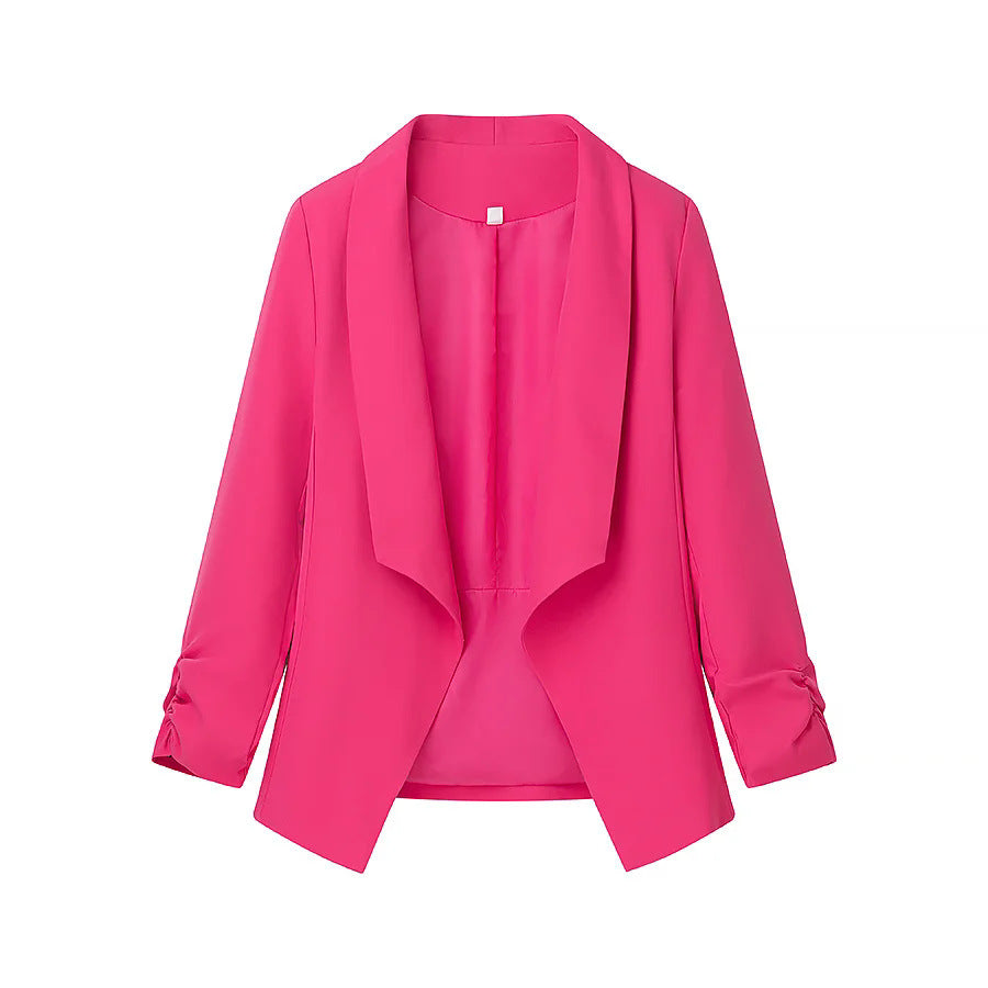 Damen elegante Blazerjacke mit lässigem Schnitt und modischem Revers R&B