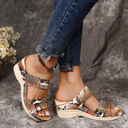 Damen Komfortable Riemensandalen mit Absatz