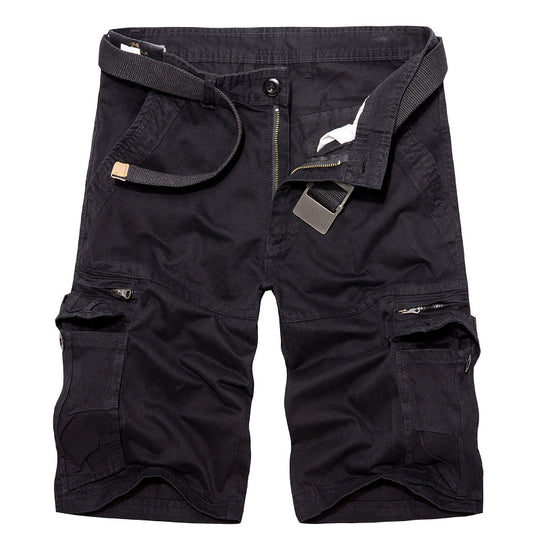 Herren Cargo-Shorts mit multifunktionalen Taschen und verstellbarem Gürtel R&B