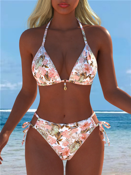 Damen Einteiler Badeanzug mit elegantem floralem Design und figurformendem Schnitt R&B