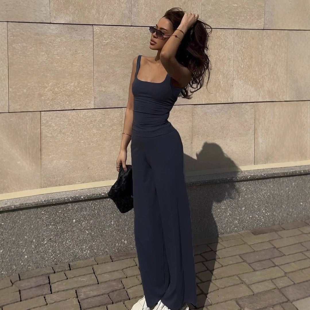 Damen Komfortable Lounge-Hose und Top Set R&B