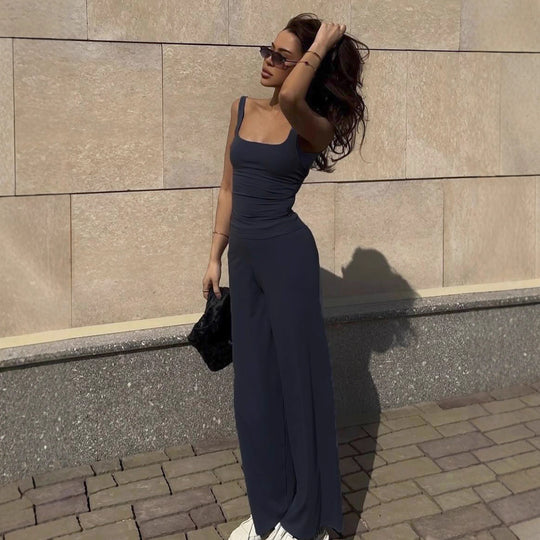 Damen Komfortable Lounge-Hose und Top Set R&B