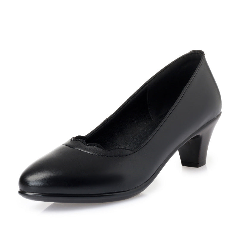 Damen Klassische Pumps mit elegantem Rüschendetail und bequemen Blockabsatz R&B