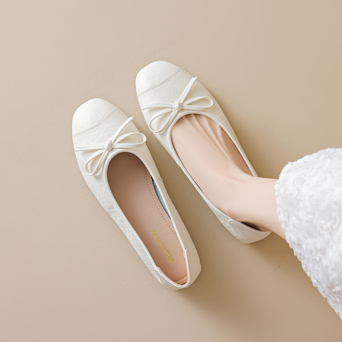 Damen Ballerinas mit dekorativem Schleifen-Design und komfortabler Sohle